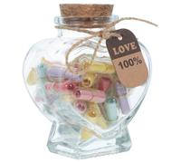 1 Set Capsule Note Messaggio in una bottiglia Mini vasetti con coperchio per