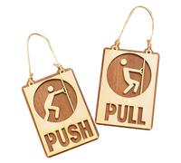 1 Set Cartelli per porte push pull Cartelli in legno Cartelli per porte