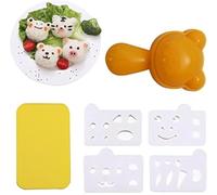 1 set Cartoon Sushi Rice Balls Mold Bears Pig tiger Frog Elephants Sushi Maker Lunch Kitchen Accessories Sushi mold Bento mold Bento Maker Baking Tools