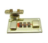 1 set cassetta degli attrezzi, serratura a combinazione per bagagli, serratura a combinazione per valigia, cerniere per valigie con serratura a combinazione, 65 x 29 mm, giallo a destra