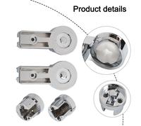 1 Set Cerniere Paravento Bagno ABS Cromato per Installazione Porta Doccia