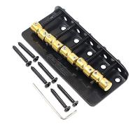 1 Set Chitarra Elettrica Bridge 5 String Bridge Con Selle In Ottone Bass Guitar Bridge Sostituzione delle parti ponte (Color : Black)
