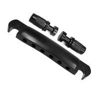 1 Set Chitarra Elettrica Stop Bar Bridge Cordiera Dado Colonna Regolabile Parti Compatibili Per Chitarra Elettrica(Black)