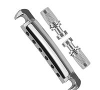 1 Set Chitarra Elettrica Stop Bar Bridge Cordiera Dado Colonna Regolabile Parti Compatibili Per Chitarra Elettrica(Silver)