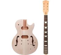 1 set chitarra kit Incompiuto Chitarra collo 22fret 22 pollice Semi Hollow Chitarra Corpo Set in Stile DIY chitarra