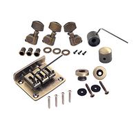 1 Set Cigar Box Guitar Bridge w/Wrench Set Accs Liutaio Strumenti Bronzo Colore