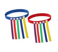 1 Set Cintura regolabile elastica per la coda per bambini, coda multicolore con chiusura a strappo, giocattolo interattivo per l'addestramento sensoriale, set regalo per Pasqua/Festa dei bambini Cintu