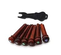1 set Cocobolo legno ponte piroli corde chitarra coni fissi corde fisse perni corde chiodi stringa texture legno pin set chitarra