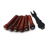 1 Set Cocobolo Ponte In Legno Piroli Corde Chitarra Coni Fissi Corde Chitarra Piedini Fissi Chiodi Corda Chitarra