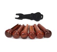 1 Set Cocobolo Ponte In Legno Piroli Corde Chitarra Coni Fissi Corde Chitarra Piedini Fissi Chiodi Corda Chitarra