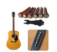 1 Set Cocobolo Ponte In Legno Piroli Corde Chitarra Coni Fissi Corde Chitarra Piedini Fissi Chiodi Corda Chitarra