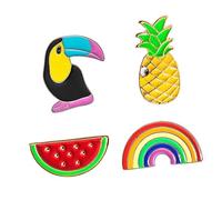 1 Set Colorate Con Design Cartoon Per Hawaiana Decorative Ananas Toco Anguria 4 Pezzi