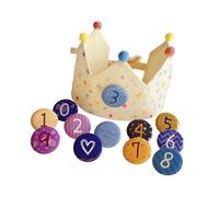 1 set compleanno in morbido tessuto, White STAR | Tessuto cotone morbido riutilizzabile per massimo comfort, accessori fotografici per compleanni, da 0 a 9