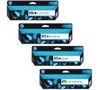 1 set completo di cartucce d' inchiostro HP 970 colore nero e 1 x set 971 C/M/Y (originale)