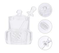 1 set con pentola di acrilico di mele con pentola di acrilico sul coperchio