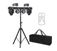 1 set con supporto e, controllo remoto DMX512, 2 farfalle, 2 fasci di luce, 2 strobo, luce integrata for discoteca, DJ, barra luminosa