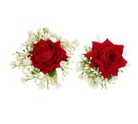 1 set corpetto da sposa fiore all'occhiello fiore artificiale sposo fiore