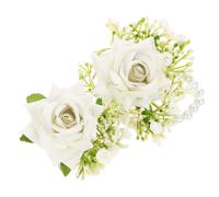 1 set corpetto da sposa fiore all'occhiello fiore artificiale sposo fiore