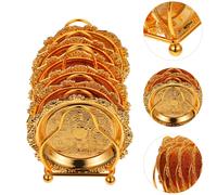 1 Set Creative Storage Cassetto di stoccaggio Piatto di frutta dorato Piatto da