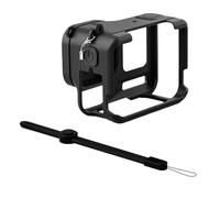 1 Set Custodia Protettiva Del Silicone Della Macchina Fotografica Antiurto Con Protezione Lente E Lost Proof Strap Nero