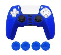1 Set Custodia protettiva in silicone per controller PlayStation 5 + 4 cappucci per joystick, antiscivolo, anti-graffio, anti-sudore, anti-polvere, per un'esperienza di gioco migliorata Tagli UnicaSil