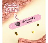 1 set da 10 pezzi di etichette in pelle personalizzate, etichette personalizzate con nome, testo, etichette per prodotti in pelle personalizzate con rivetti, regalo per il ritorno a scuola, primo gior