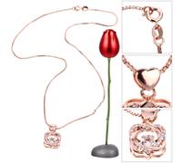 1 set da 2 pezzi in ornamento collo alla moda Bellissimo fiore rosa del collo