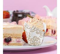 1 set da 200 pirottini per cupcake resistenti all'olio a forma di tulipano