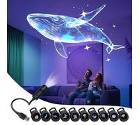 1 set da 3/6/10 luci notturne a proiezione USB, con motivi da sogno come rose e balene. Supporto regolabile si adatta a pareti e soffitti, creando una lampada da comodino atmosferica 1 set - 6 pezzi (