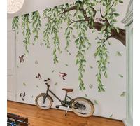 1 set da 3 pezzi, 1 set da 4 pezzi, 1 set da 7 pezzi, Adesivi murali dipinti a mano con grandi alberi verdi e cuori rosa, decorazione per soggiorno, camera da letto, bagno, atmosfera festiva, regali p