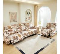 1 Set da 4/6/8 pezzi di copri-poltrona reclinabile elasticizzato, con stampa geometrica grigio chiaro, copridivano elasticizzato, adatto per decorazione di soggiorno, ufficio e casa Posto Unico,2 Post