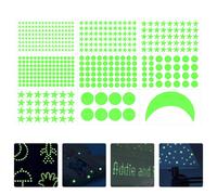 1 set da 9 pezzi Adesivi per pareti a punta della a stella luminosa