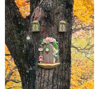 1 set da giardino in resina artigianale porta delle fate albero creativo porta