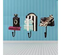 1 set decorativo in resina tallone di profumo appendiabiti gancio anti-ruggine
