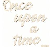 1 Set Decorazione Camera da Bambini, Slogan in Inglese "C'era una Volta" in Legno, Decorazione Morbida da Parete per Camera da Letto, Soggiorno e Casa Bianco,sogni d'oro,c'era una volta,Non è adorabil