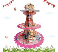1 Set Decorazioni per Torta a Tema Famiglia Bluey, Vassoio per Torta, Supporto per Torta, Ornamenti per Festa di Compleanno, Forniture per Decorazioni BLY-Alzata per torta,BLY-Alzata per torta bluCart