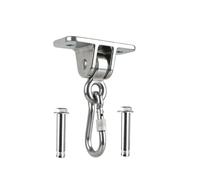 1 set di 1 grucce per altalena in acciaio inox 304, per parco giochi, veranda, interni ed esterni e ganci a moschettone