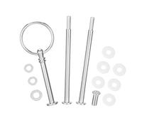 1 set di 3 supporti per torte in metallo resistente, con maniglia centrale a forma di asta, per dessert, cupcake, frutta, pasticceria, per feste di nozze