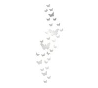 1 set di 35 adesivi da parete con specchio a farfalla, adesivi in acrilico 3D, decorazione artistica per camera da letto, soggiorno, studio