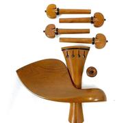 1 Set Di 4/4 Violino Raccordi In Legno Di Bosso Parti Di Violino Accessori Peg Con Sfera In Ebano Cordiera Mentoniera Puntale