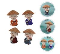 1 set di 4 pezzi in resina Buddhas ornament piccoli monaci statue di Buddha