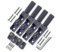 1 set di 456 corde per basso fisso senza testa, per basso a 4/5/6 corde, struttura in lega di zinco, con viti e chiave per accordatura stabile e uso a lungo termine (nero, 4 pezzi)