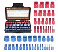 1. Set di 52 pezzi di controllo per filettatura metrica per ispezione automobilistica aerospaziale a vite portatile per ispezione portatile con manico cifrato e riconoscimento del filo