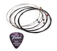 1 Set Di 6 Corde Per Chitarra Con 1 Plettro, Kit Di Accessori Di Ricambio Per Corde In Acciaio Per Chitarristi Principianti Elettrici E Acustici Universali (Corda Nera)
