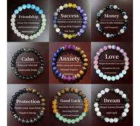 1 Set di 9/11 Braccialetti Magici di Cristallo, che simboleggiano Pace, Ricchezza, Prosperità, Amicizia, Fortuna, Amore e Protezione - Le perle di cristallo portano Ottimismo e Positività, Fiducia e F