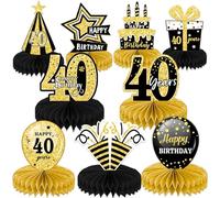 1 set di 9 decorazioni per feste di compleanno a nido d'ape, decorazioni per la tavola per inviare regali ad amici, compagni di classe, figlio, figlia, cerimonia di coming of age (18°)