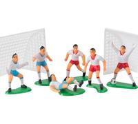 1 set di 9 decorazioni per torte in plastica bianca a forma di calciatori, per la Coppa del Mondo di calcio, decorazioni per torte per cucinare e cuocere al forno