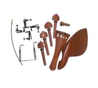 1 Set Di Accessori Per Violino In Legno Di Giuggiolo 4/4 Con Diversi Accordatori Fini Poggiaguancia Cordiera Non Forata(8)