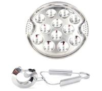 1 Set Di Acciaio Inox Lumaca Fungo Escargot Placca Con 12 Scomparti
