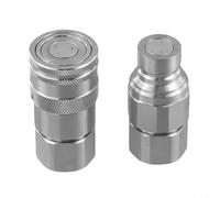 1 set di accoppiatore idraulico rapido con valvola per NPT1/4 3/8 1/2 3/4 adatto per varie attrezzature industriali e agricole ((G1/2))